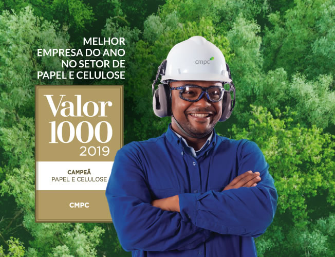 CMPC é eleita a melhor empresa de Papel e Celulose pelo Prêmio Valor 1000